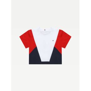 

Playera Tommy Hilfiger Con Bloques Contrastantes Para Niña Talla: 4