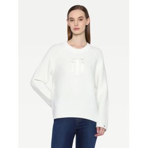 

SUÉTER TOMMY HILFIGER DE MONOGRAMA DE TH BORDADO DE MUJER Talla: M