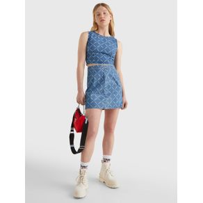 

Minifalda Tommy Jeans De Denim Con Monogramas De Mujer Talla: S