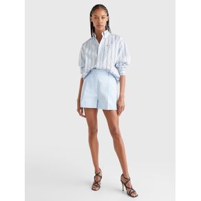 

Camisa Tommy Hilfiger Oversize De Rayas Con Escudo De Mujer Talla: L
