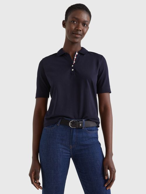 POLO-TOMMY-HILFIGER-DE-CORTE-AMPLIO-DE-MUJER-TOMMY-HILFIGER