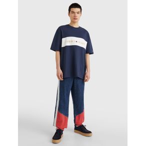 

PLAYERA TOMMY JEANS COLOR BLOCK CON LOGO DE HOMBRE Talla: L