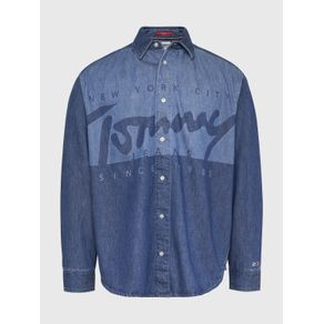

Camisa Tommy Jeans de denim con logo grabado a láser de hombre Talla: M