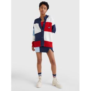 

SUÉTER TOMMY JEANS COLOR BLOCK OVERSIZE DE MUJER Talla: L