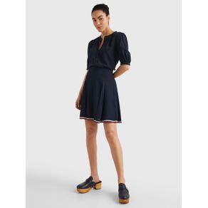

Blusa Tommy Hilfiger de cuello henley con corte amplio de mujer Talla: 32