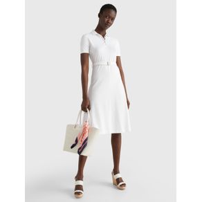 

VESTIDO TOMMY HILFIGER MIDI TIPO POLO CON CINTURÓN DE MUJER Talla: L