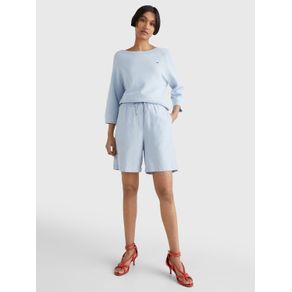 

Suéter Tommy Hilfiger de algodón orgánico con cuello barco de mujer Talla: M