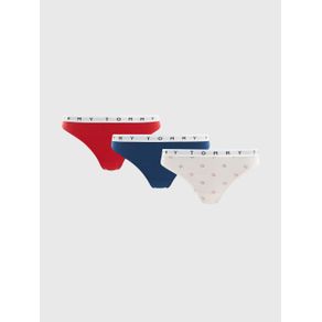 

PAQUETE DE 3 TANGAS TOMMY HILFIGER DE ALGODÓN ORGÁNICO ELÁSTICO DE MUJER Talla: L
