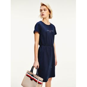 

VESTIDO TOMMY HILFIGER ESSENTIALS DE MANGA CORTA CON LOGO DE MUJER Talla: S