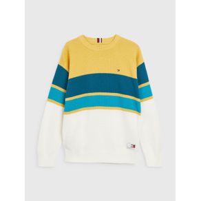 

Suéter Tommy Hilfiger de algodón orgánico con rayas de rugby de niño Talla: 10