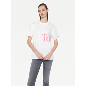 

Playera Tommy Jeans oversize con logo dividido de mujer Talla: XS