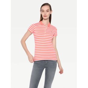 

Polo Tommy Hilfiger de rayas marineras con corte slim de mujer Talla: L