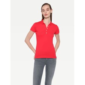 

Polo Tommy Hilfiger de algodón elástico con corte slim de mujer Talla: XS