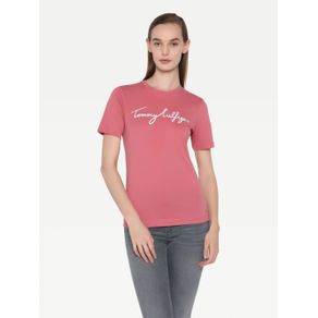 

PLAYERA TOMMY HILFIGER CON FIRMA ESTAMPADA DE MUJER Talla: XS