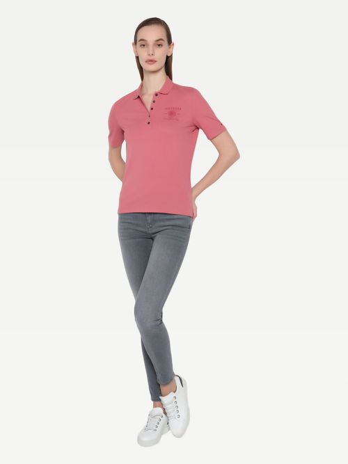 Polo Tommy Hilfiger Con Rosa Estampada De Mujer | Tommy Hilfiger - Tienda  en Línea