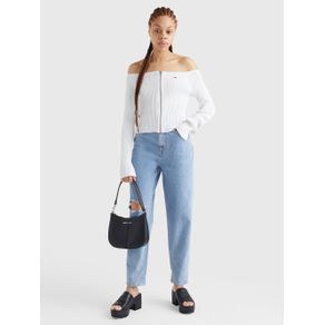 

Suéter Tommy Jeans con hombros caídos y corte cropped de mujer Talla: L