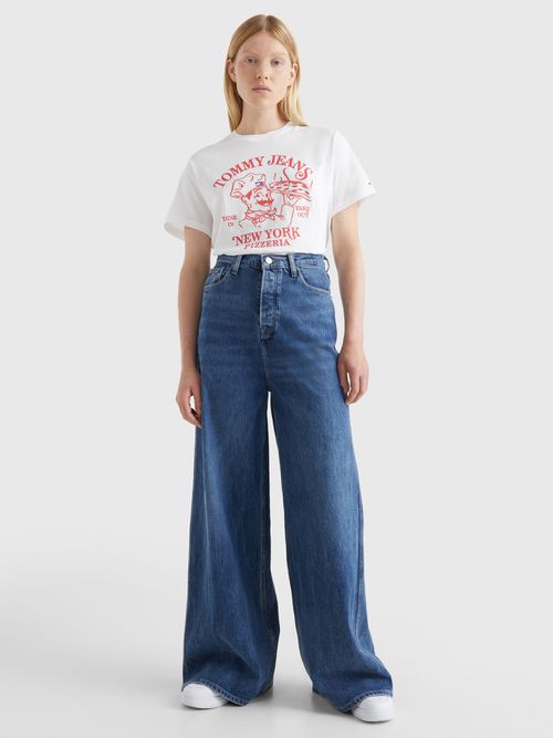 PLAYERA-TOMMY-JEANS-AMPLIA-CON-ESTAMPADO-DE-PIZZA-DE-MUJER-TOMMY-HILFIGER