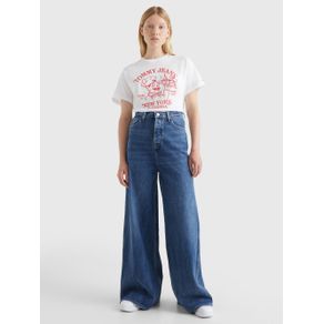 

Playera Tommy Jeans amplia con estampado de pizza de mujer Talla: L