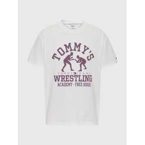 

Playera Tommy Jeans amplia retro de lucha libre de hombre Talla: L