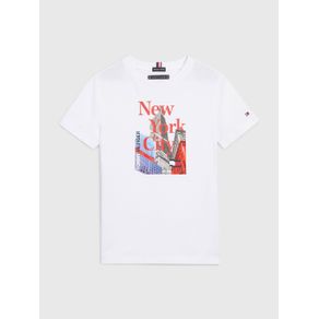 

Playera Tommy Hilfiger con fotografía de nueva york de niño Talla: 10