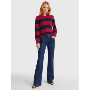 

SUÉTER TOMMY HILFIGER DE RAYAS CON CIERRE DE BOTONES DE MUJER Talla: XL