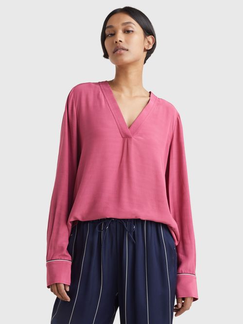 BLUSA-TOMMY-HILFIGER-CON-CUELLO-DE-PICO-Y-CORTE-AMPLIO-DE-MUJER-TOMMY-HILFIGER