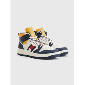 

TENIS TOMMY JEANS DEPORTIVOS ALTAS RETRO DE PIEL DE HOMBRE Talla: 27.5