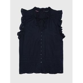 

BLUSA TOMMY HILFIGER ADAPTIVE CON BLOQUE BORDADO DE MUJER Talla: L