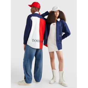 

Camisa Tommy Jeans Color Block De Corte Regular Talla: L