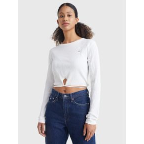 

PLAYERA TOMMY JEANS DE MANGA LARGA CON CORTE CROPPED DE MUJER Talla: L