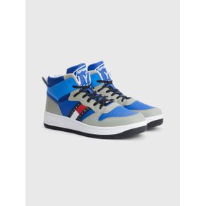 

TENIS TOMMY JEANS DE BALONCESTO DE PIEL Y CORTE ALTO DE HOMBRE Talla: 26.5