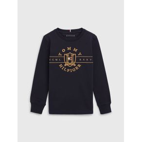 

Playera Tommy Hilfiger De Manga Larga Con Escudo Bordado De Niño Talla: 8