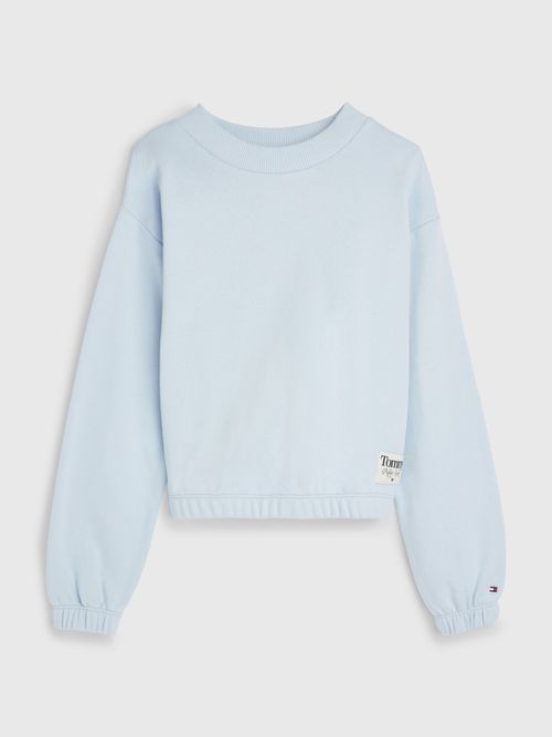 SUDADERA-TOMMY-HILFIGER-CON-PARCHE-Y-LOGOS-DE-NIÑA-TOMMY-HILFIGER