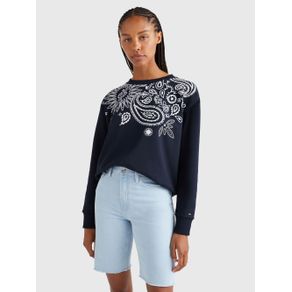 

Sudadera Amplia Tommy Hilfiger Con Estampado De Cachemir De Mujer Talla: L