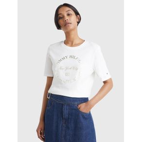 

Playera Con Logo Metalizado De Mujer Talla: S