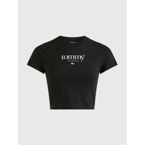 

PLAYERA ESSENTIAL DE CORTE CROPPED CON LOGO TOMMY JEANS DE MUJER Talla: XL