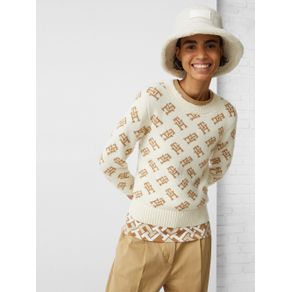 

Suéter Con Monogramas De Corte Slim De Mujer Talla: L