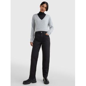 

Jeans Classics Rectos De Talle Alto Negros De Mujer Talla: 25