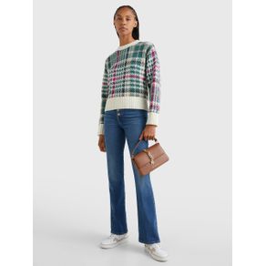 

Suéter De Cuadros Con Cuello Redondo De Mujer Talla: L