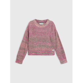 

Suéter De Cuello Redondo Con Diseño Mélange De Niña Talla: 12