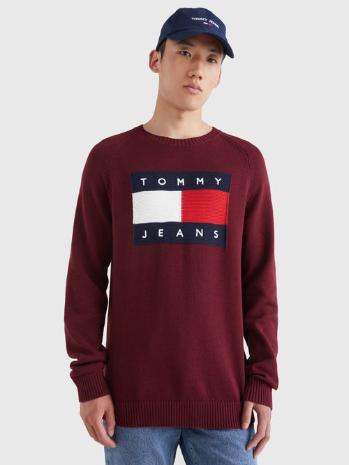 Suéter De Puro Algodón Orgánico Con Logo Tommy Jeans De Hombre | Tommy Hilfiger - Tienda en