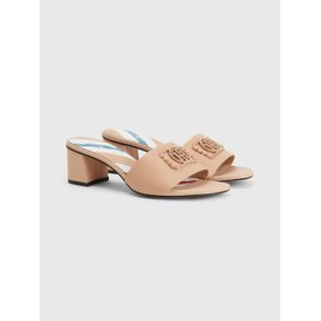 

MULES DE PIEL CON TACÓN ANCHO Y MONOGRAMA TOMMY HILFIGER DE MUJER Talla: 25.5