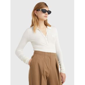 

Polo De Manga Larga Con Escudo Bordado De Mujer Talla: L
