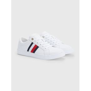 

TENIS SIGNATURE DE PIEL CON CINTA TOMMY HILFIGER DE MUJER Talla: 23