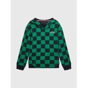 

Sudadera De Damero Con Gorra De Niño Talla: 12