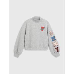 

Sudadera Con Cuello Perkins Y Parches De Niña Talla: 4