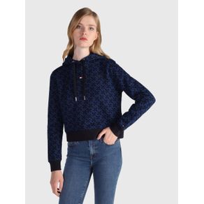 

Sudadera Tommy Hilfiger Con Monograma Estampado De Mujer Talla: L