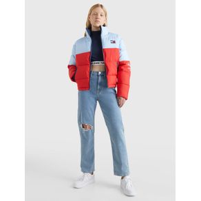 

CHAMARRA TOMMY JEANS MODERN ACOLCHADA COLOR BLOCK DE MUJER Talla: XS