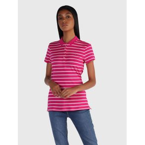 

Polo De Rayas Marineras Con Corte Slim De Mujer Talla: M