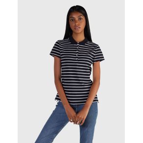 

Polo De Rayas Marineras Con Corte Slim De Mujer Talla: L